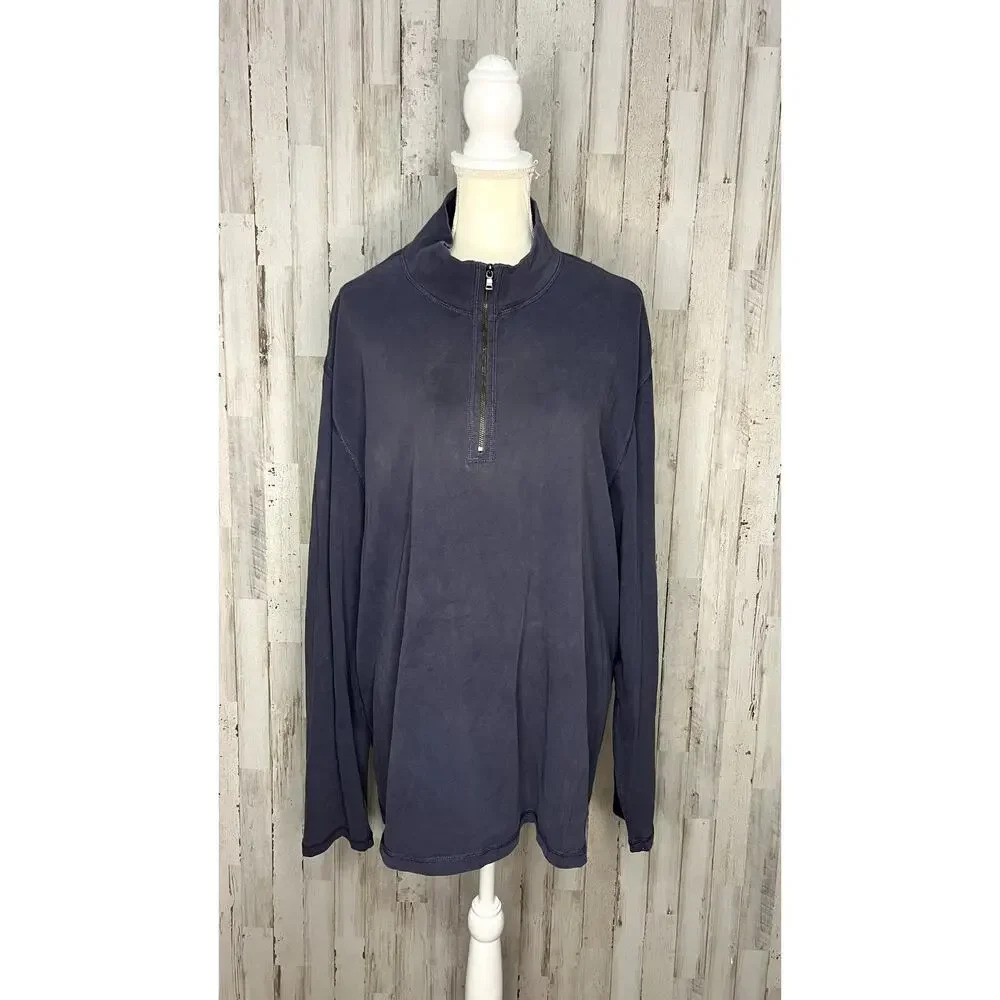 Calvin Klein Men's Blue 1/4 Zip‎ Pullover Sweater Size 2XL